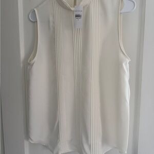 Ann Taylor Women's Ivory Sleeveless Blouse